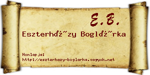 Eszterházy Boglárka névjegykártya